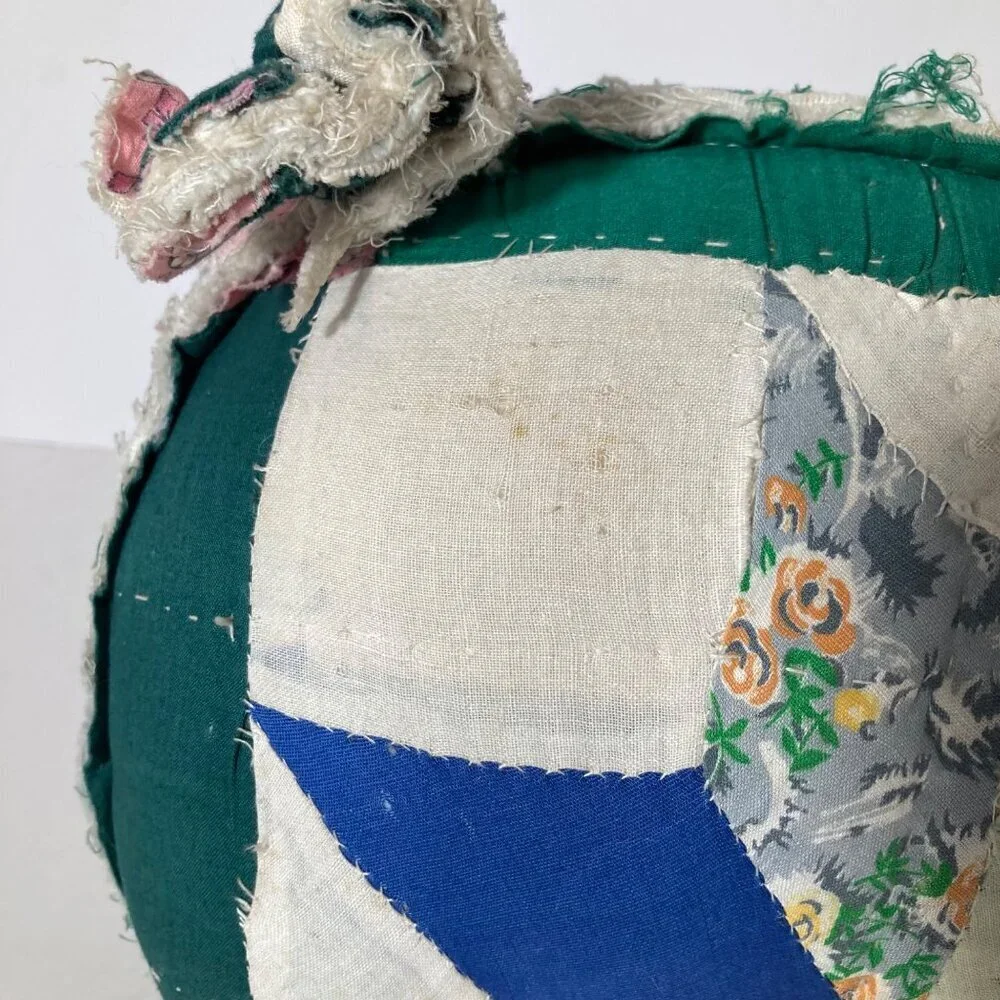 Vintage Handmade Quilted Pig Stuffed Animal 9 x‎ 12